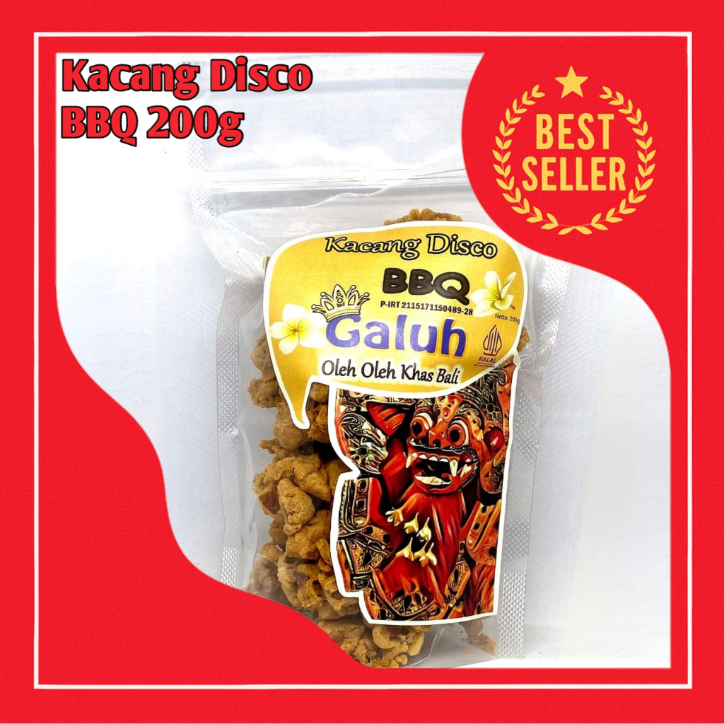 

Kacang Disco Galuh 200g – Oleh Oleh Khas Bali, Cemilan Renyah Rasa Barbeque BBQ Halal Jajanan Murah