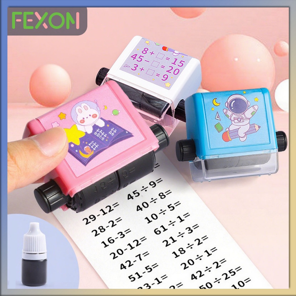

[COD] FEXON Alat Edukasi Roller Stamp Soal Matematika Stempel Anak Belajar Menghitung / Alat Menghitung Anak TK