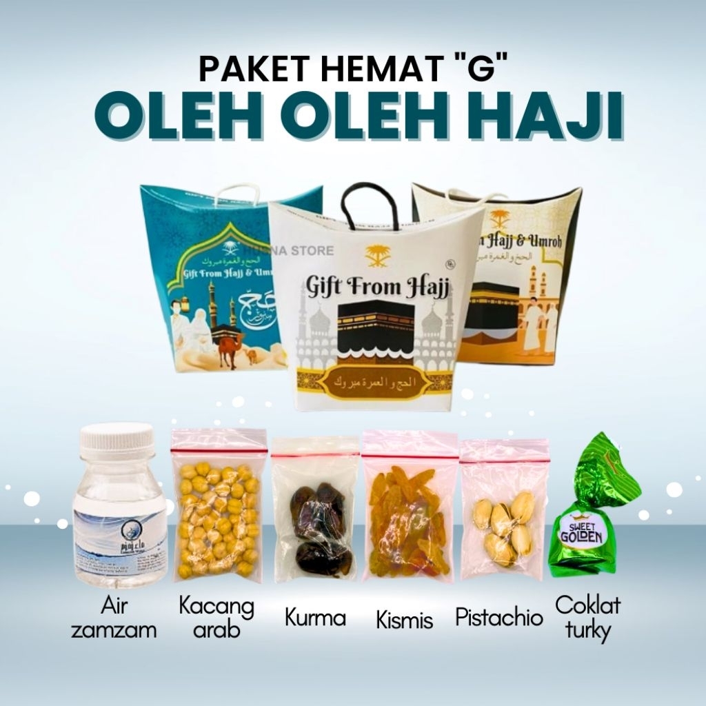 

Paket Hemat Oleh-oleh Haji dan Umroh Paket G isi Air Zamzam Dus tali