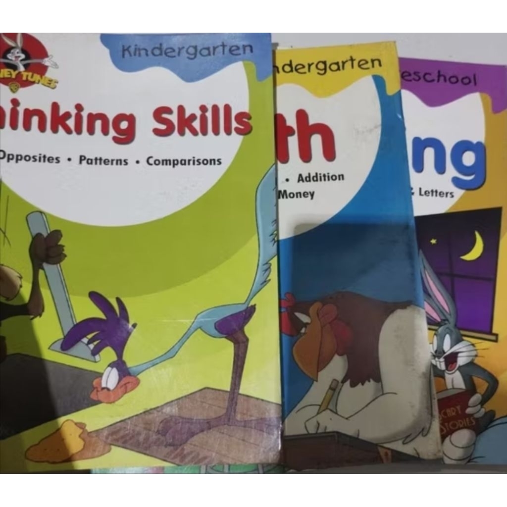 BUKU LOONEY TUNES THINKING SKILLS - MATH - READING KINDERGARTEN ORIGINAL