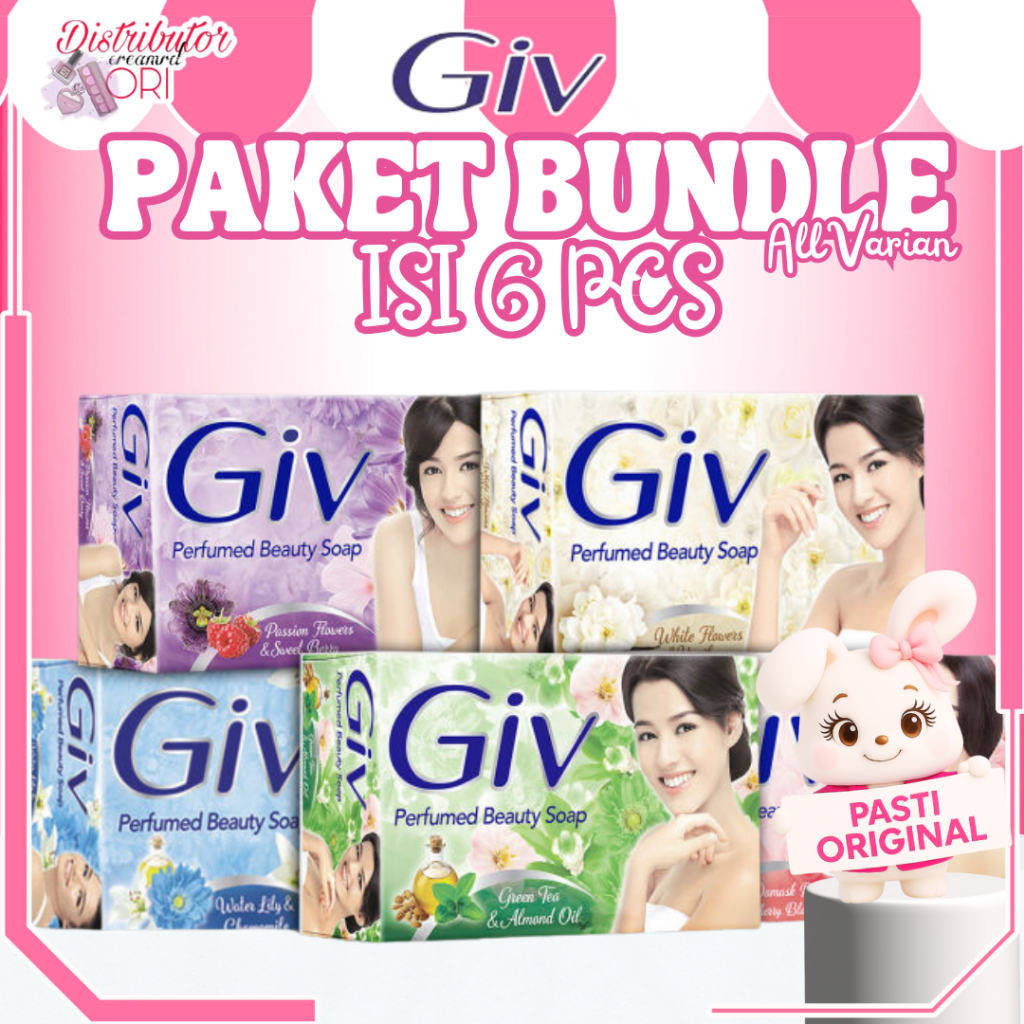 [PAKET ISI 6] BUNDLE BUNDLING HEMAT 6Pcs Sabun Giv Batang 72g - Sabun Mandi Giv Batang