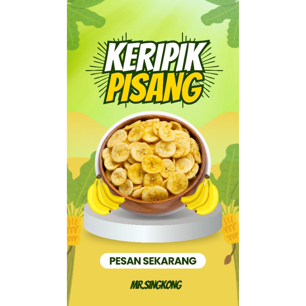 

keripik pisang renyah gurih lezat murmer