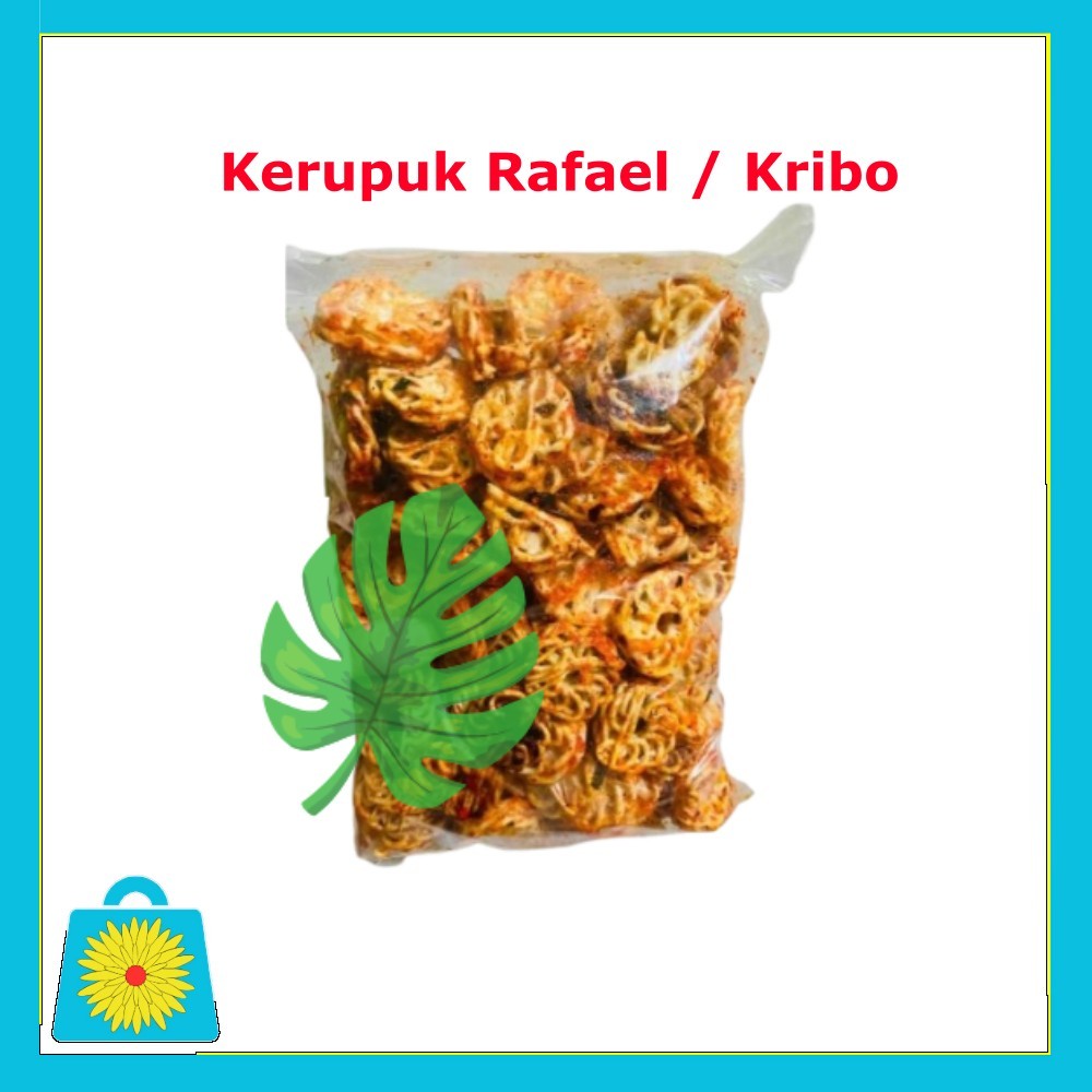 

Kerupuk rafael dan kribo pedas & original 250 gram dan 500 gram