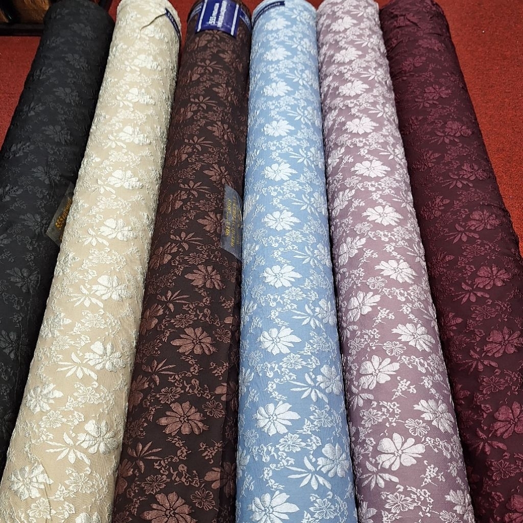 bahan kain jaguar embos // kain embos premium