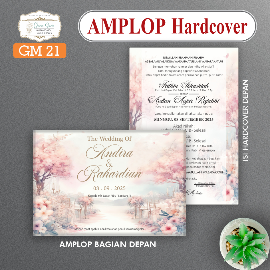 Undangan Pernikahan Hard Cover Amplop Kekinian Wedding Card Undangan Mewah Murah Undangan Bandung