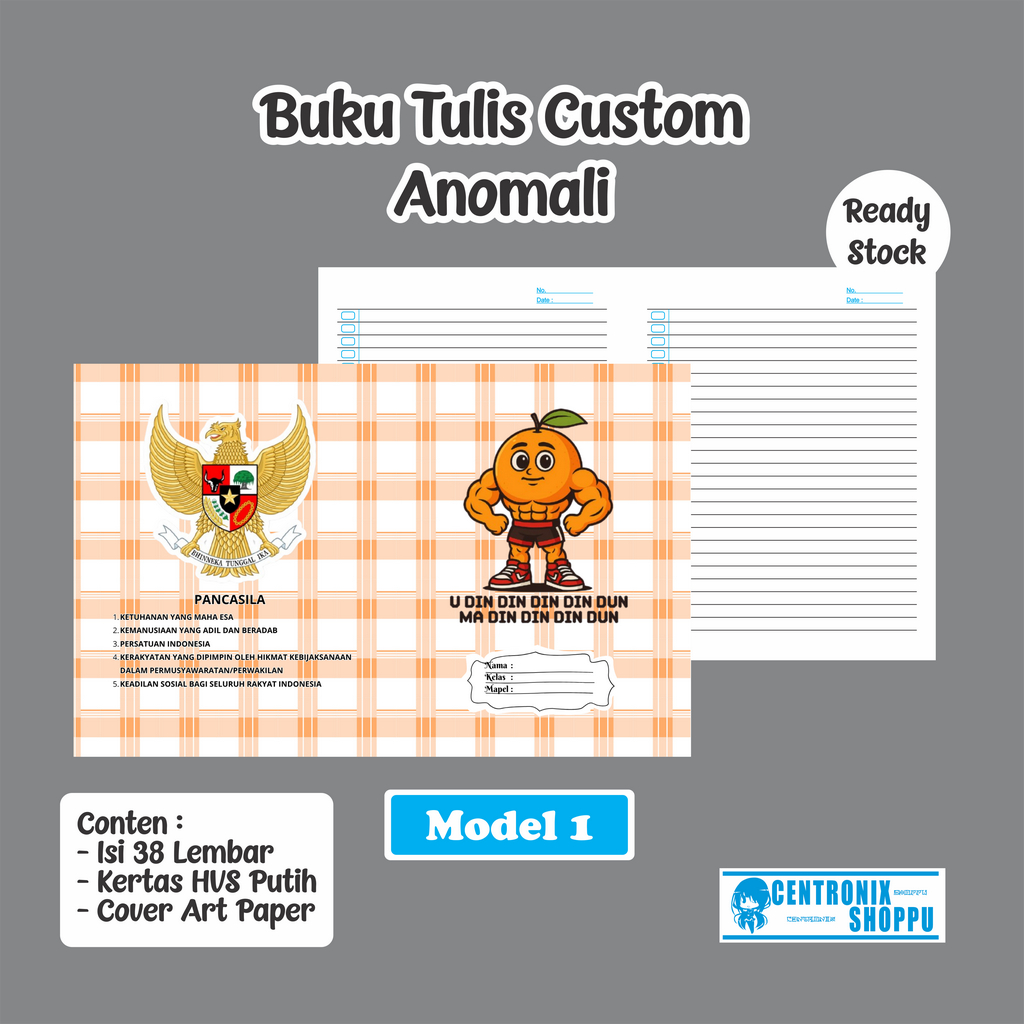 

Buku Tulis Custom Anomali isi 38 Lembar dengan Cover Tebal