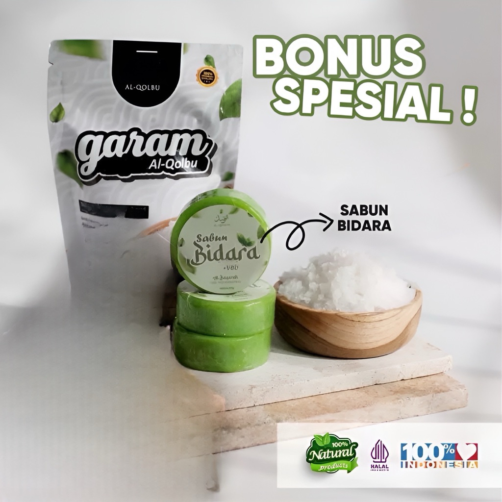

Garam Terapi Mandi AlQolbu Kemasan 275gr Bonus Sabun