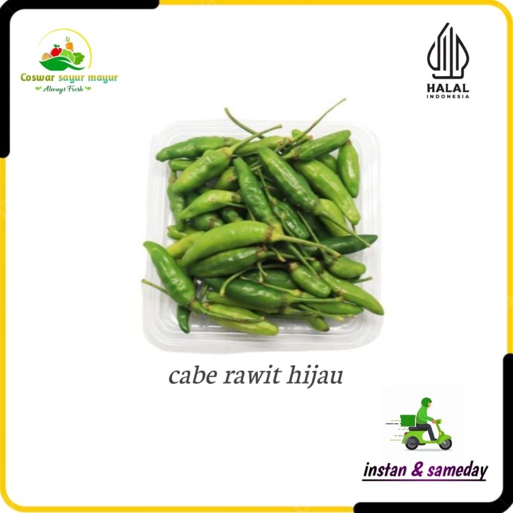 

{ 250 gram } Cabe rawit ijo ori cabe ijo kecil rawit ijo extra pedas