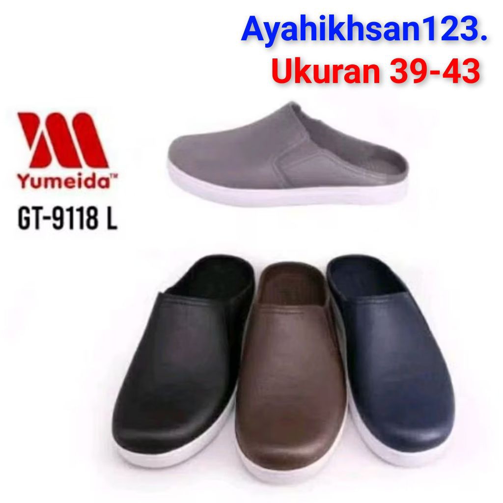 YUMEIDA 9118 sandal sepatu slop karet pria/laki-laki ukuran 39-43