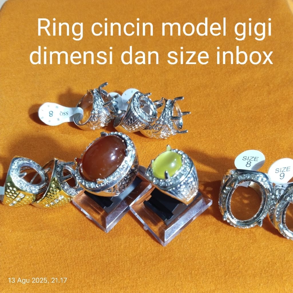 Ring emban cincin titanium rodium 8 9 10 dim  kecil sedang dan besar