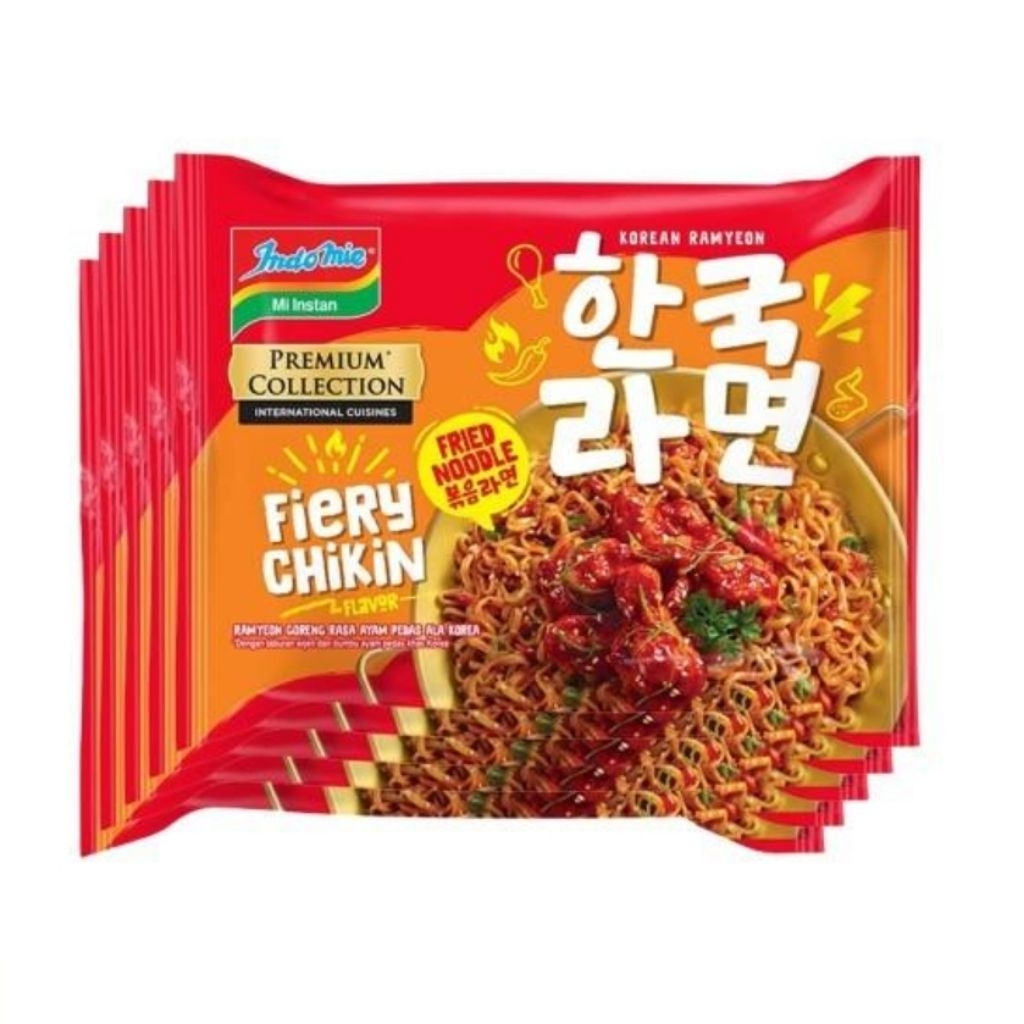 

Paket 5 Pcs - Indomie Premium Korean Fiery Chikin isi 94 Gram