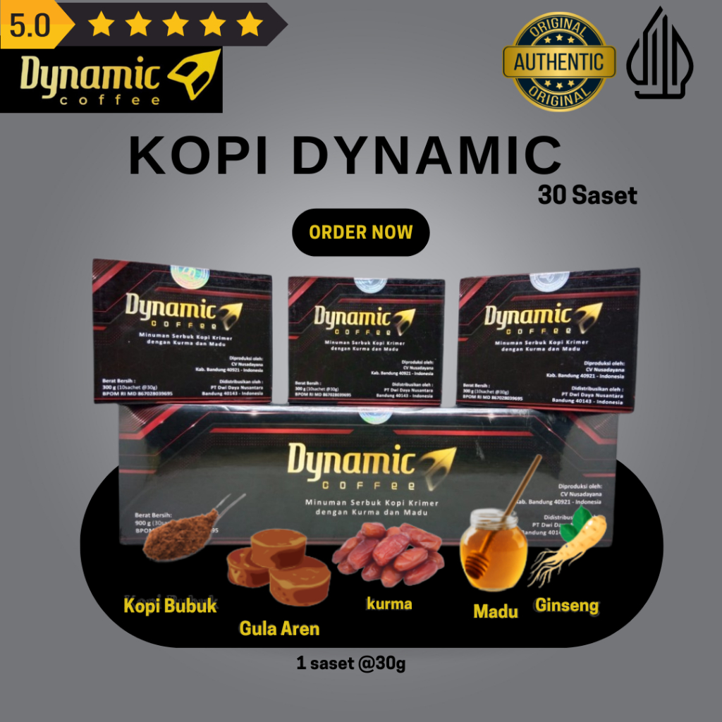 

Kopi Dynamic Original Resmi BPOM 1 Box 30 Sachet Kopi Dinamik