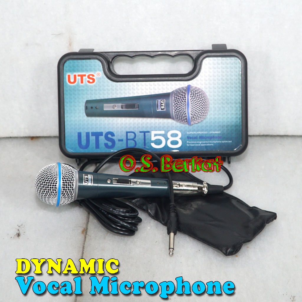 Mic Kabel UTS BT58 +Koper/ Microphone Cable BT-58 /Microphone Dynamic BT58 A SK