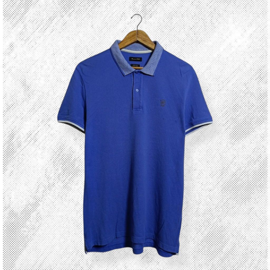 MASSIMO DUTTI Polo shirt pria, kaos kerah pria atasan pria