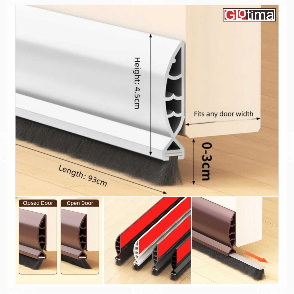 Lis Moher Bulu Penghalang Serangga Debu Penutup Celah Bawah Pintu Door Bottom Seal Brush Strip