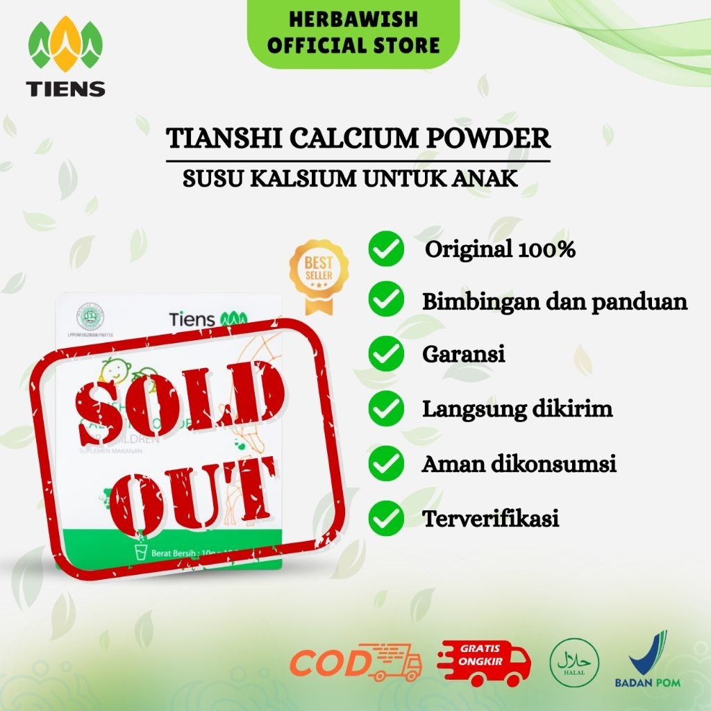 

PENINGGI BADAN ANAK | TIENS CALCIUM POWDER FOR CHILDREN ORIGINAL 100% PENDUKUNG PERTUMBUHAN TINGGI ANAK