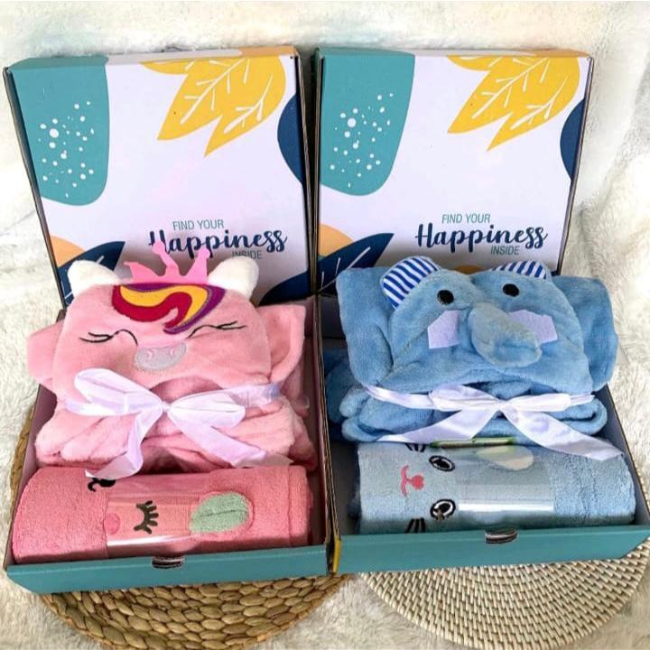 Hampers Hadiah Bayi Newborn - Parsel Bayi - Selimut Handuk Bayi - Hampers Kado Bayi Selimut Handuk -