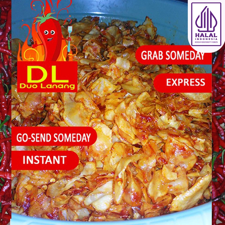 

Keripik singkong pedas balado 100% cabe asli @1 kilogram