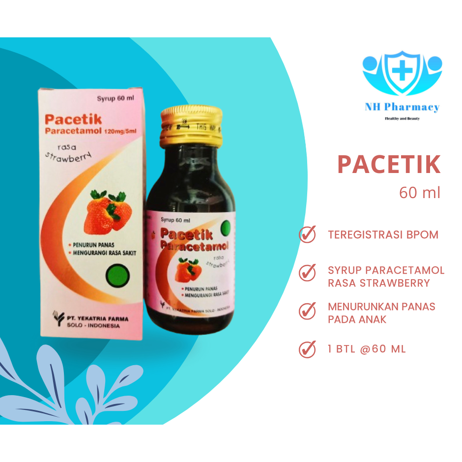 Pacetik Syrup 60 ml - paracetamol penurun panas anak