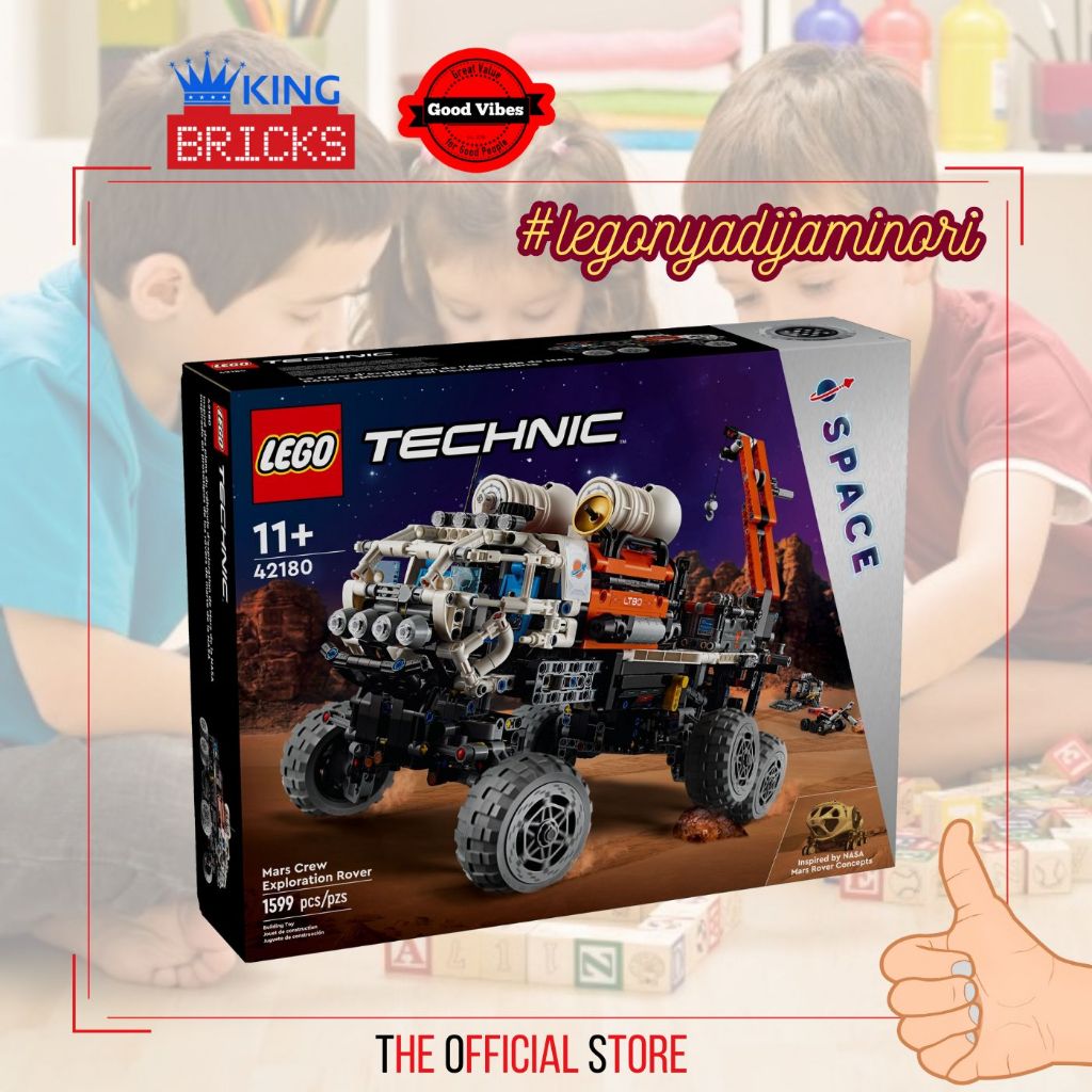 LEGO Original TECHNIC 42180 Mars Crew Exploration Rover - Mainan Anak Tehnik Lego Mobil Bulan Antari