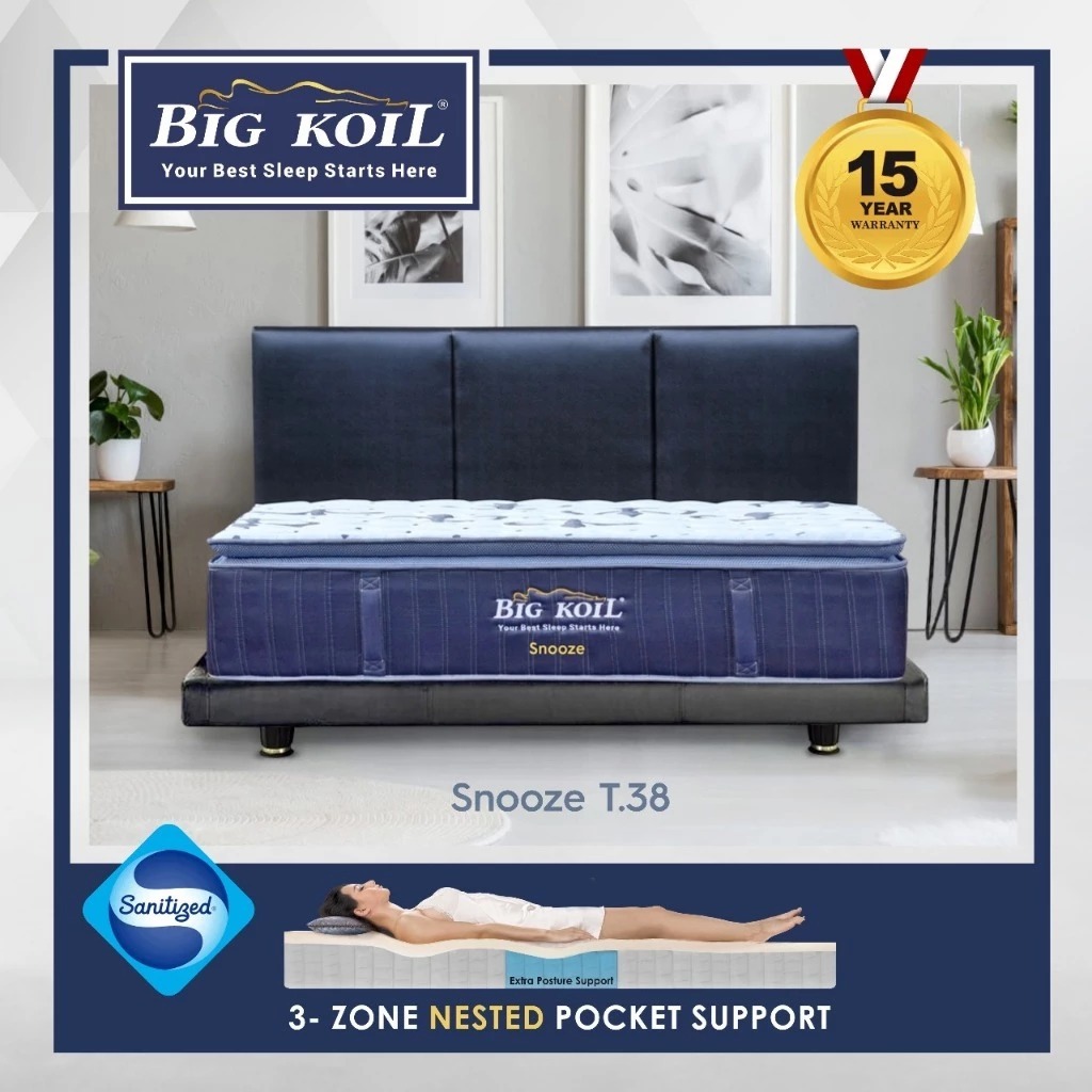 Derama Furniture Big Koil Snooze T38 by Bigland - Kasur/Set - FREE BANTAL GULING