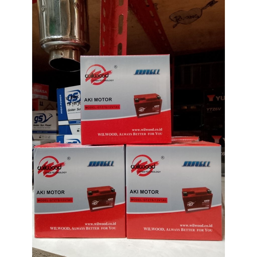 aki WILWOOD aki kering accu GTZ7S/12V7Ah nanogel satria Fu KLX vario