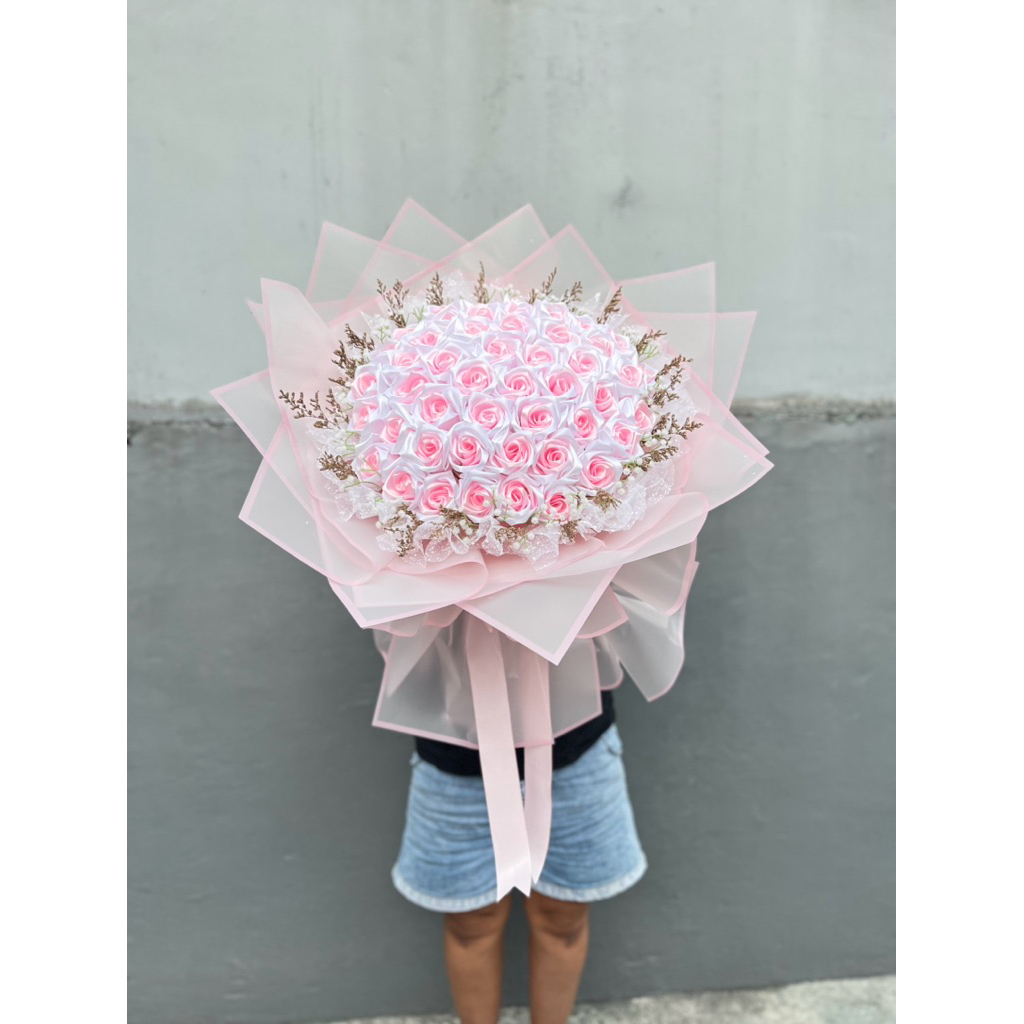 buket jumbo/buket satin jumbo premium/buket bunga satin jumbo