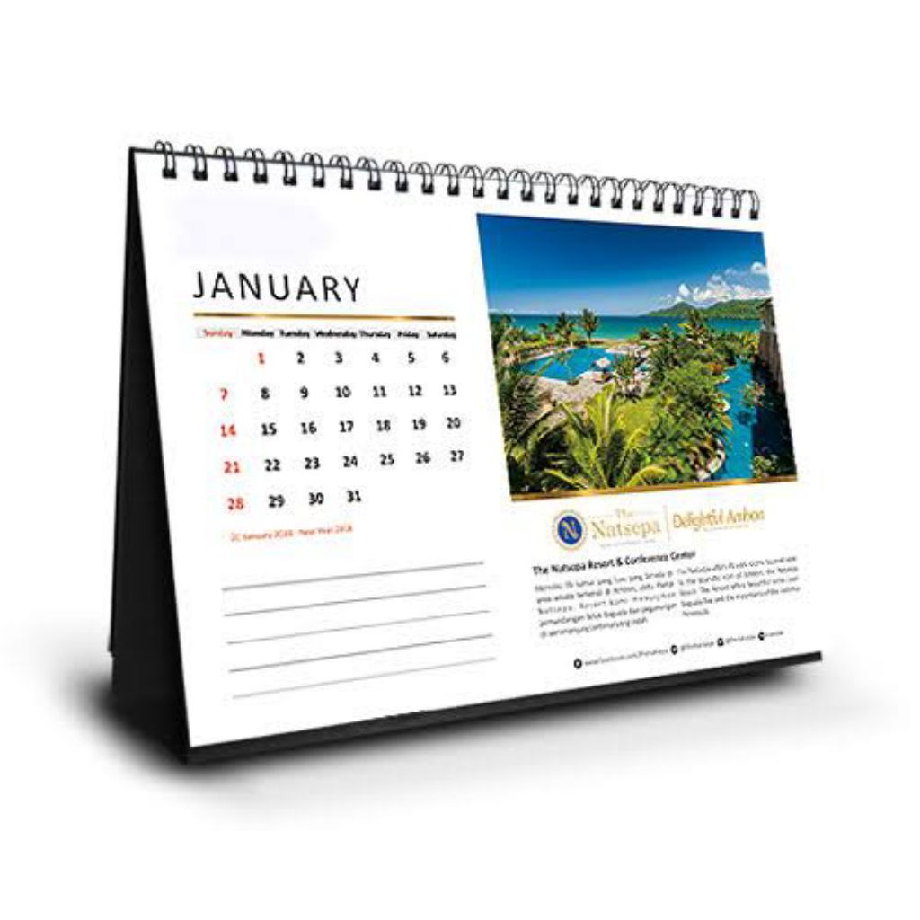 

kalender meja 2026 / kalender duduk 2026 / kalender kerja spiral 2026