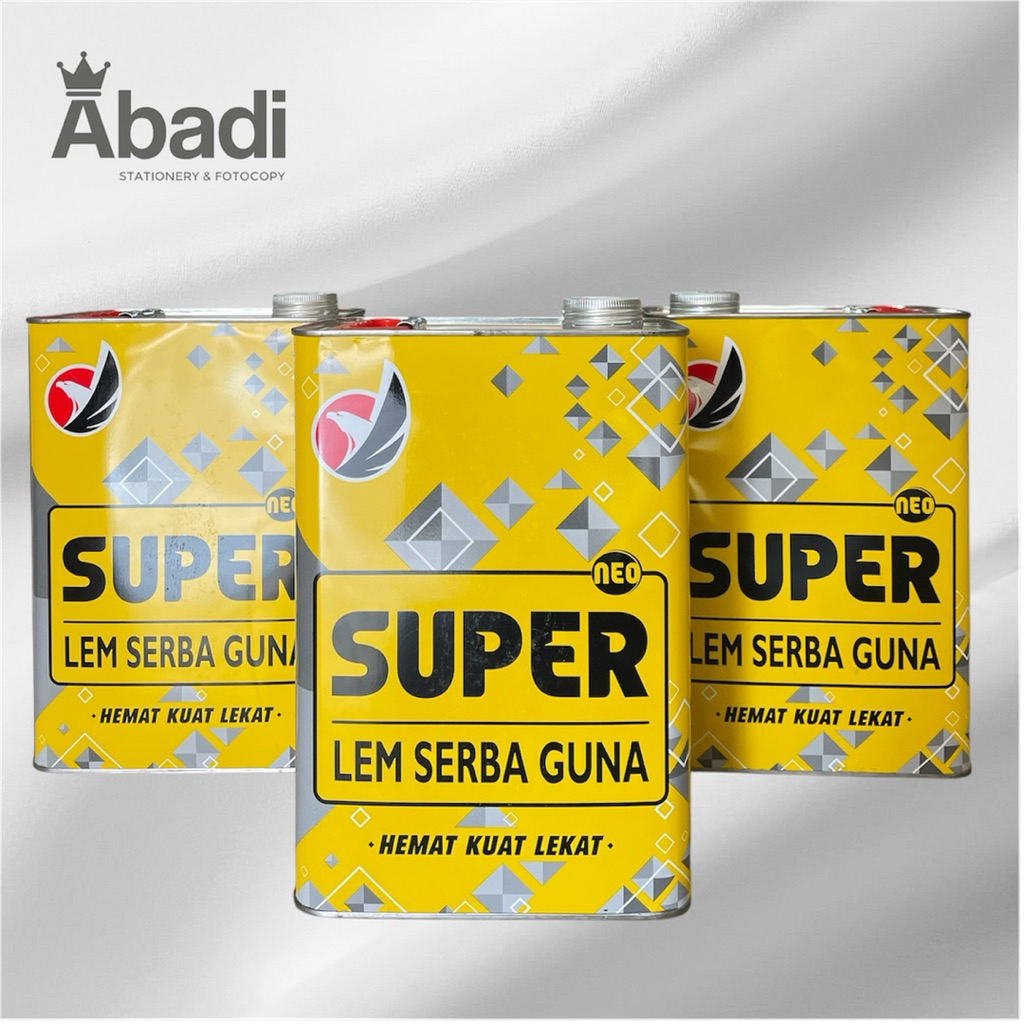 

Lem Neo Super / Lem kuning Super / Lem Super Galon / Kemasan 2,5 Kg Dan Kemasan 600g