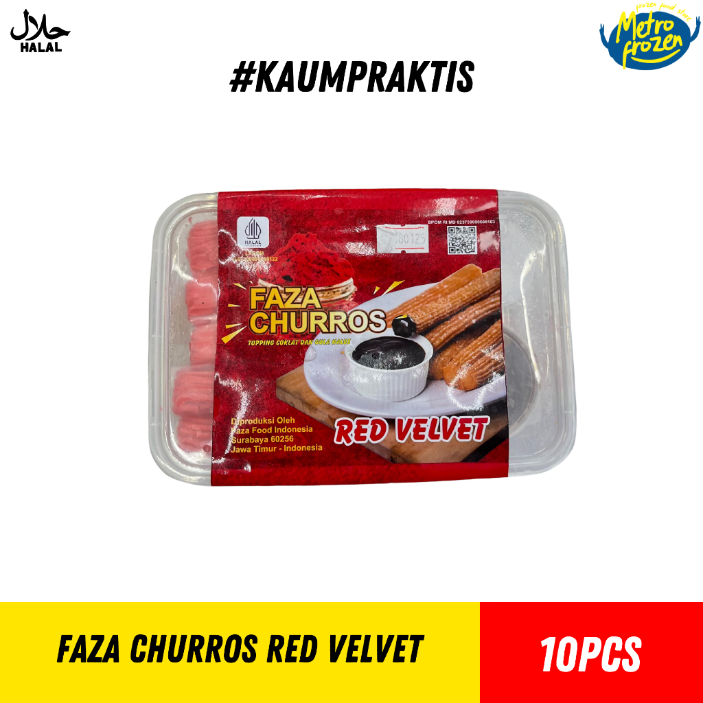 

FAZA Churros Red Velvet 10pcs \\ Cemilan Frozen Banjarmasin