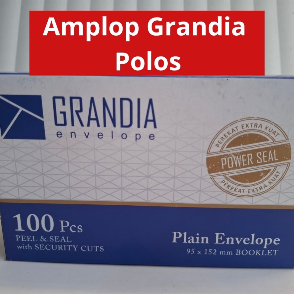 

Amplop Grandia Putih polos 95x152 mm isi 100 pcs
