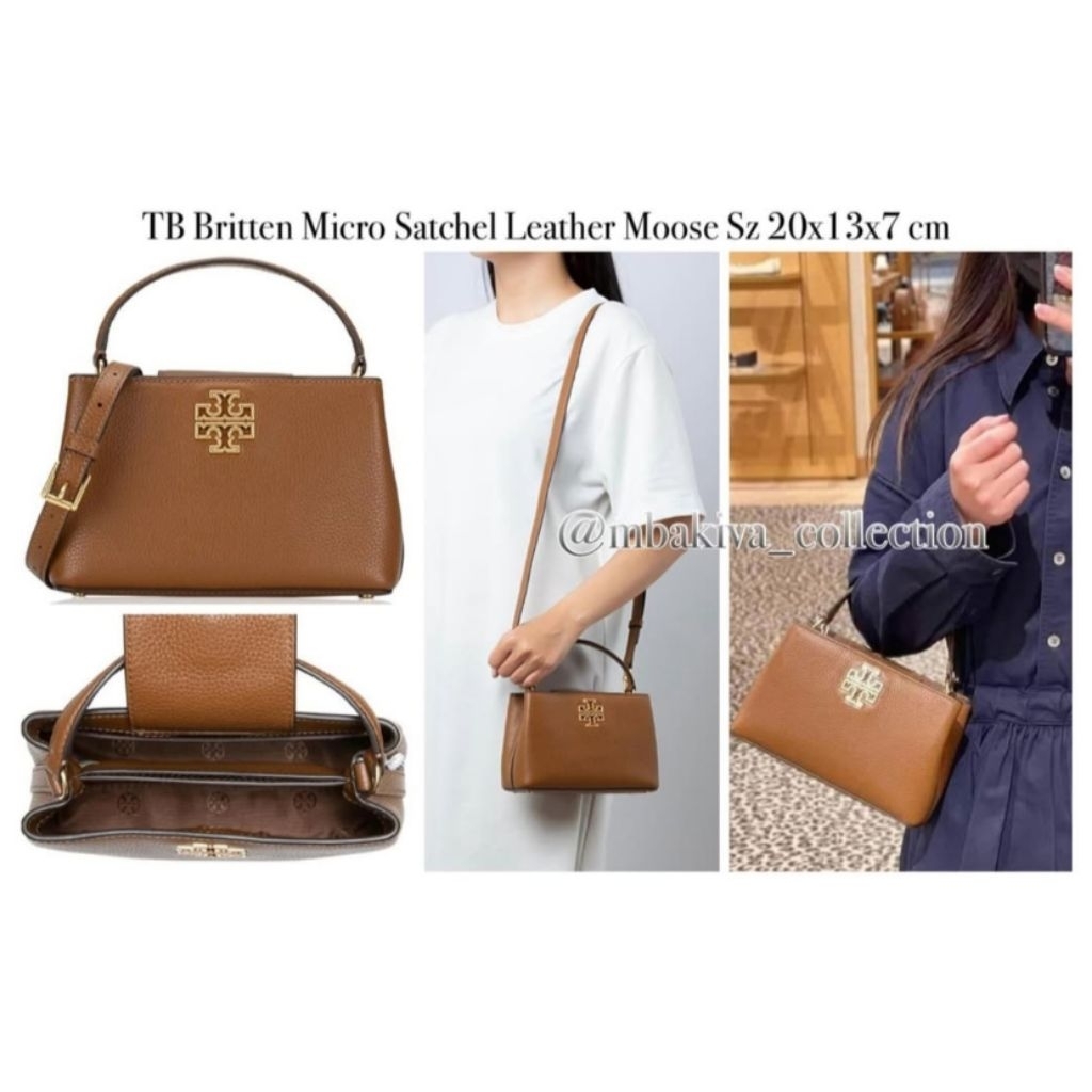 TB Britten Micro Satchel Leather Moose