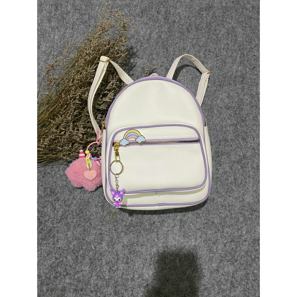 New Tas Ransel LILAC / Tas Gendong /Tas Ransel Wanita /Tas Ransel Wanita Silver /Tas Silver Backpack