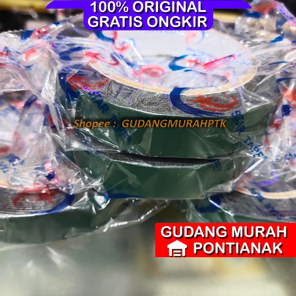 Double Tape FOAM Lem 2 sisi LEBAR bolak balik Busa Hijau KUAT DAN REKAT