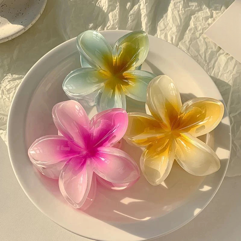 Jepit Bunga Kamboja Aksesoris Rambut Dan Hijab Wanita Flower Orchid Korean Style JR03