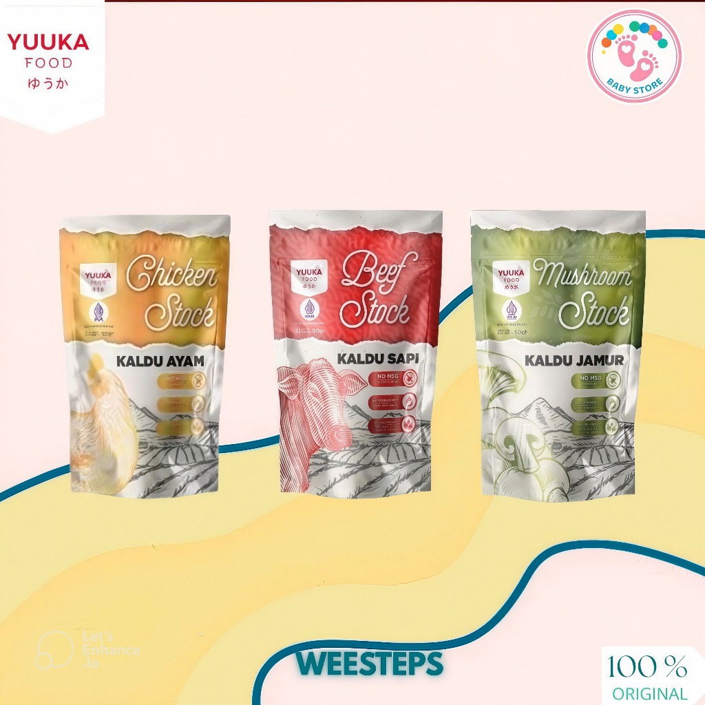 

Yuuka Food Kaldu Mpasi Non MSG Kaldu Sapi Ayam Jamur Kaldu Bayi Makanan MPASI