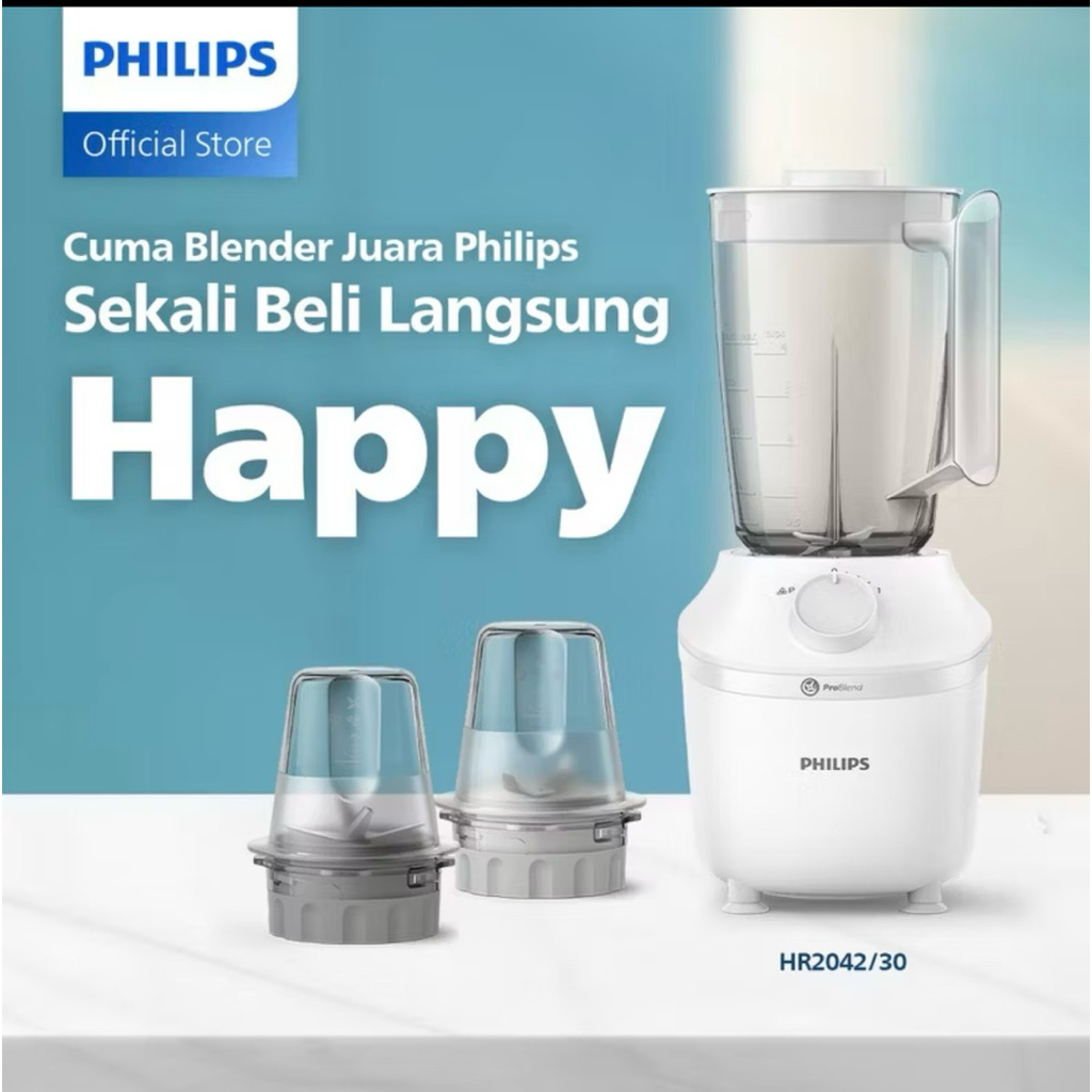 Blender philips plastik 2042/30 2 tabung kecil