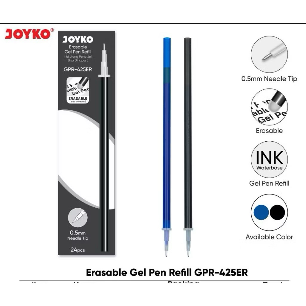 

Isi Pulpen Erasable Gel pen Joyko (1pak)