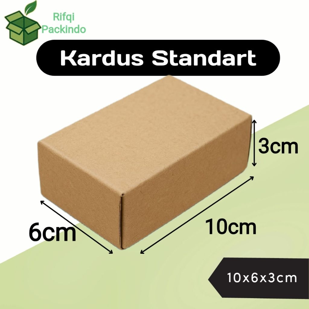 

Kardus Standart Polos Ukuran 10x6x3cm / Dus Standart / Box Standart / Kotak Standart / Karton