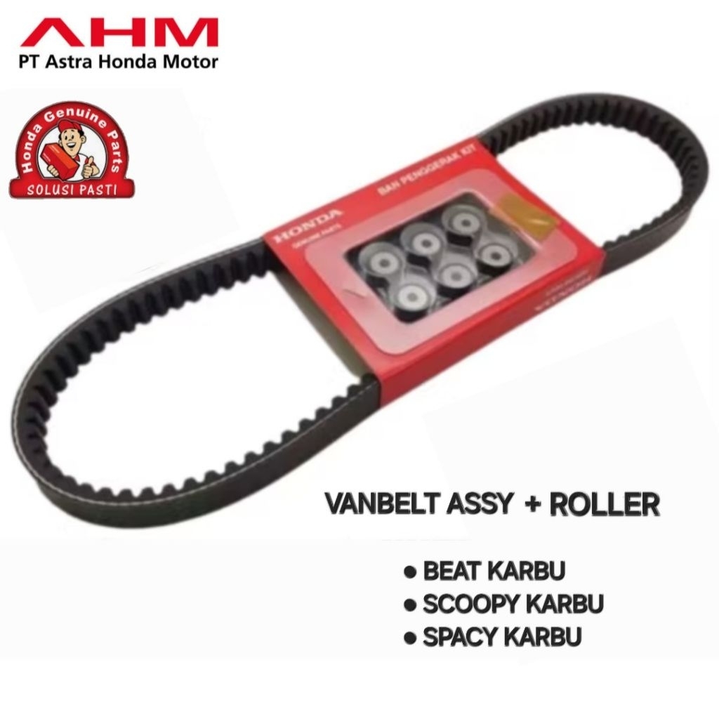 VBELT KIT + ROLLER VANBELT BEAT KARBU SCOOPY KARBU SPACY KARBU ORIGINAL AHM KVY