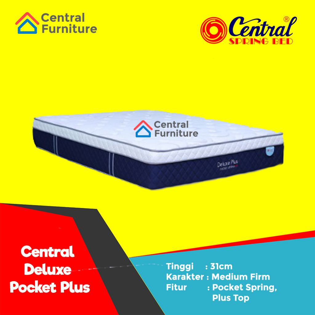 Spring bed central deluxe plus (Pocket spring) anti guncangan
