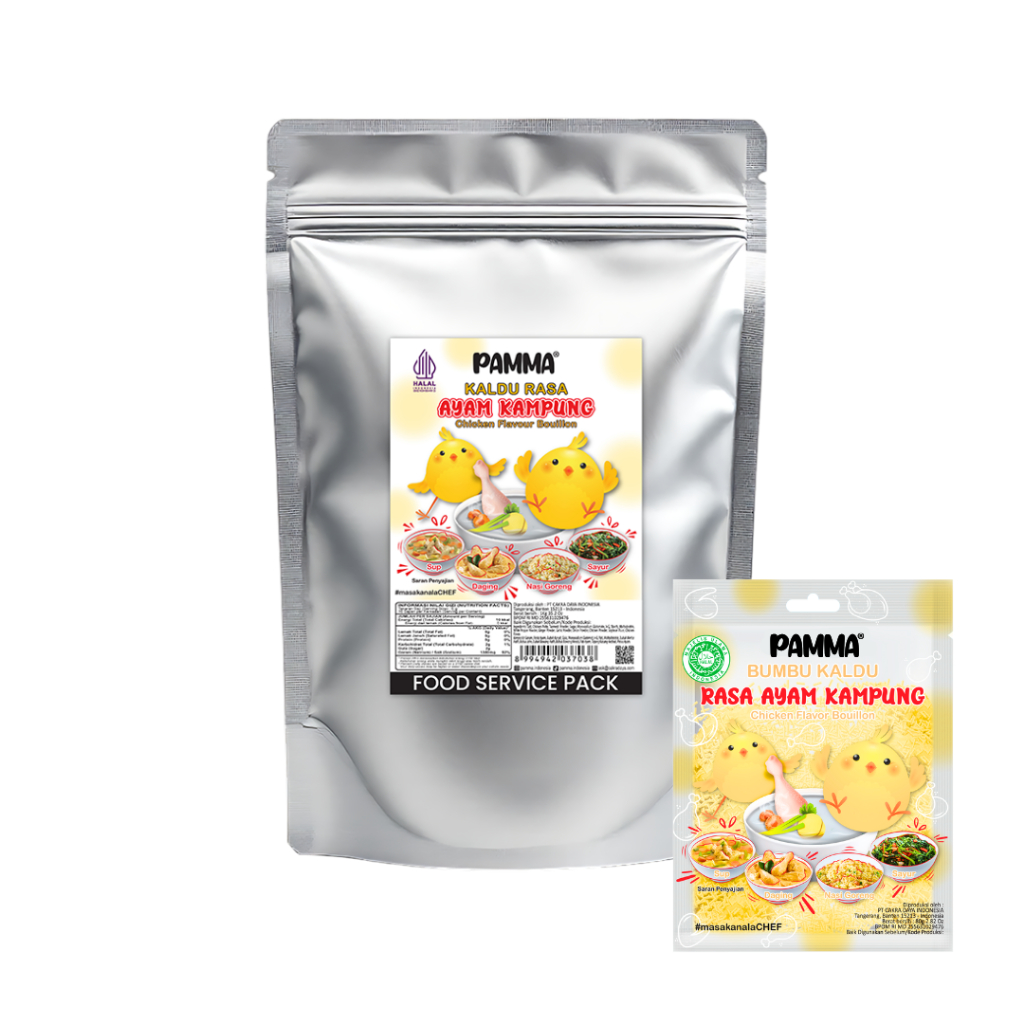 

【GROSIR BULK SIZE】 Pamma Bumbu Kaldu Rasa Ayam Kampung 1kg POUCH