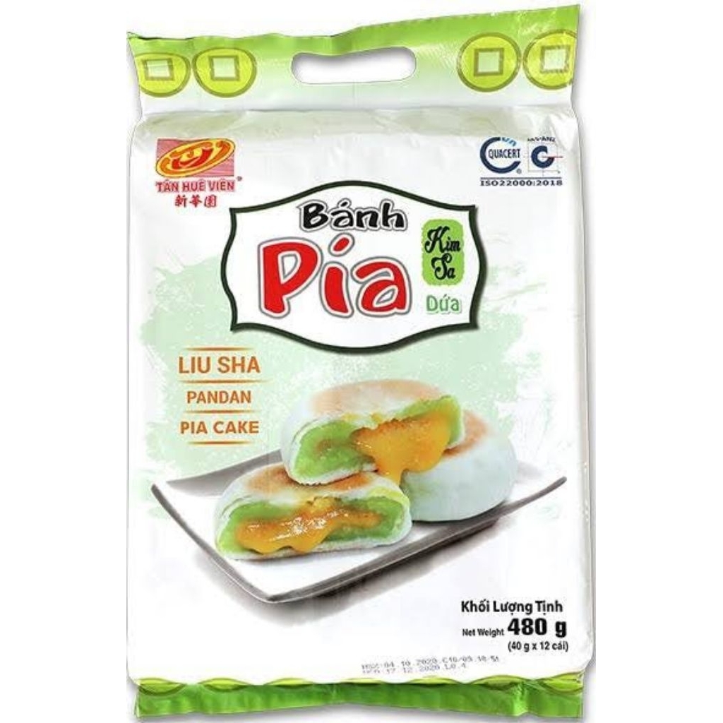 

BAHN PIA VIETNAM PIA PANDAN LIU SHA / PANDAN PIA CAKE WANGI ENAK