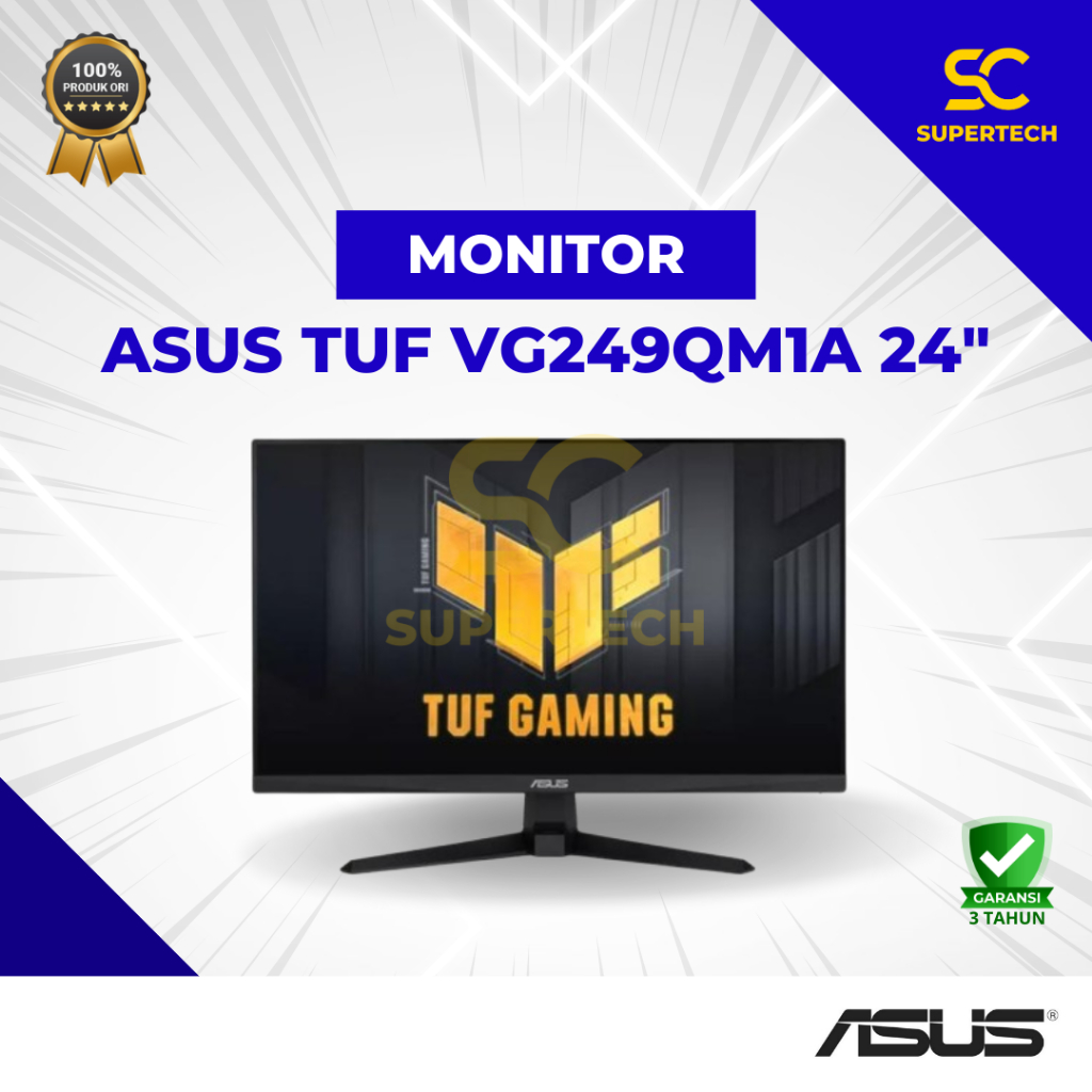 LED MONITOR ASUS TUF VG249QM1A (24"/FHD/IPS/270Hz/1ms/HDMI/DP/Speaker/FreeSync)