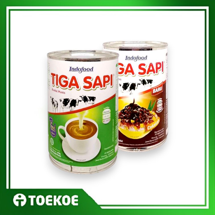 

TOEKOE Susu Kental Manis Tiga Sapi 490GR Putih Coklat