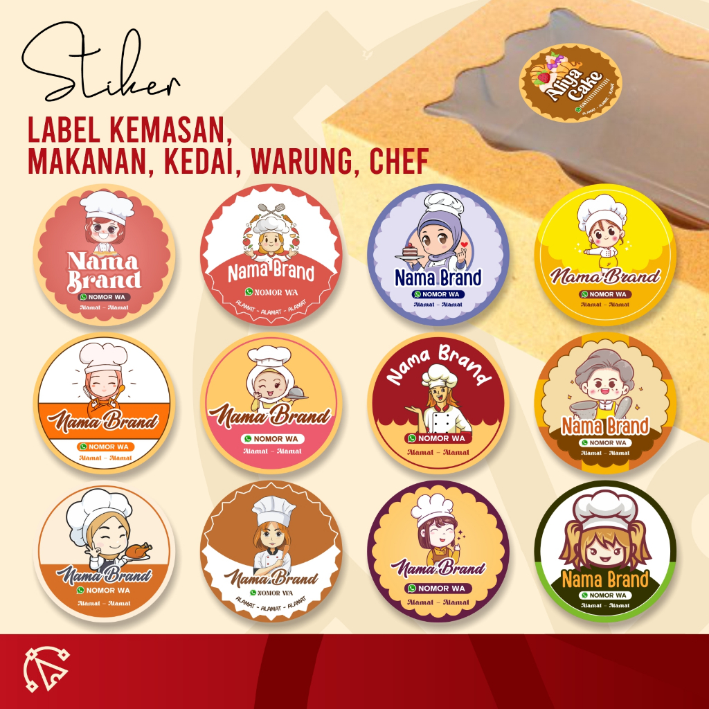 

STIKER TEMPALET CUSTOM, STIKER LABEL MAKANAN, STIKER KEMASAN PRODUK MAKANAN, KEDAI, WARUNG, CHEF, RUMAH MAKAN, RESTORAN, ROTI, DAPUR , STIKER TEMPALET CUSTOM