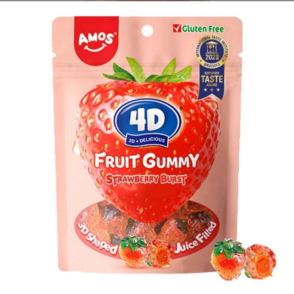 

Amos 4D Permen Jeli 3D Buah Stroberi 65 g
