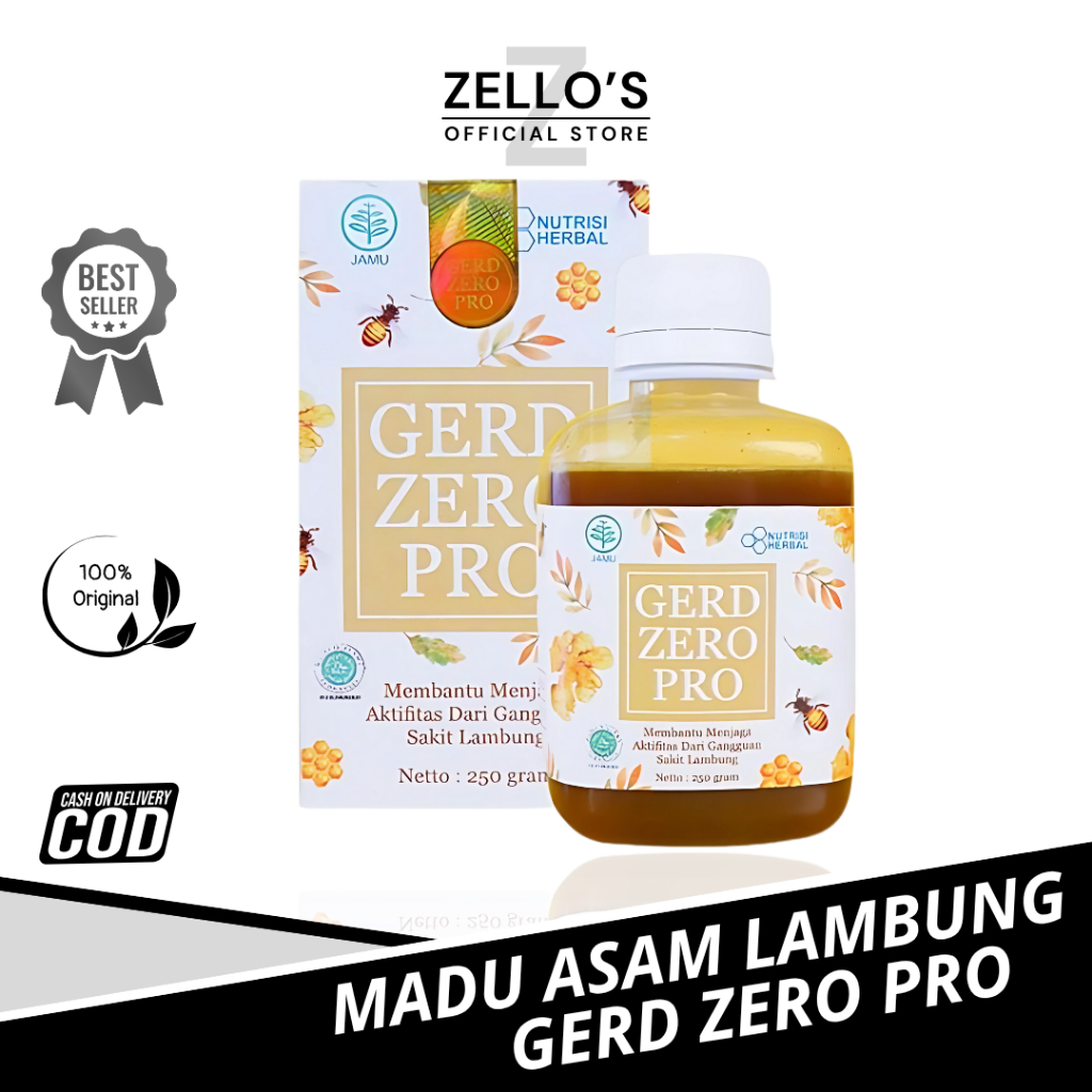 

Madu Obat Asam Lambung Maag Herbal GERD ZERO PRO 250ml