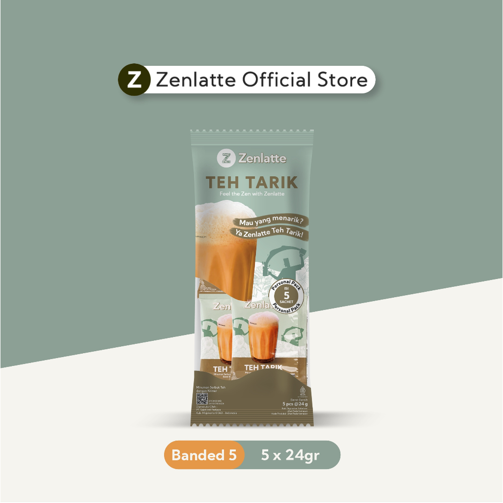 

Zenlatte Teh Tarik - Banded 5 | Teh Tarik Powder | Bubuk Teh Tarik