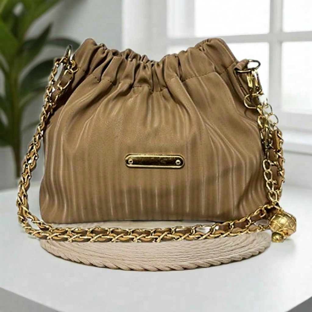Tas Bahu Rantai Kerut Wanita Terbaru Bahan Nylon - Tas Selempang & Bahu kerut Wanita Sunny Bags